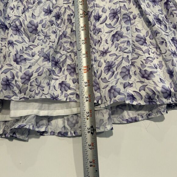 Reistor Dress Womens Small Look on the Bright Side Purple Porcelain Floral Print - Picture 6 of 7